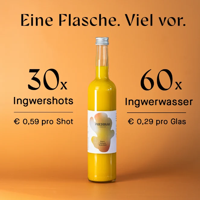 Ingwerkonzentrat mit Pfirsich und Thaibasilikum (B2B)