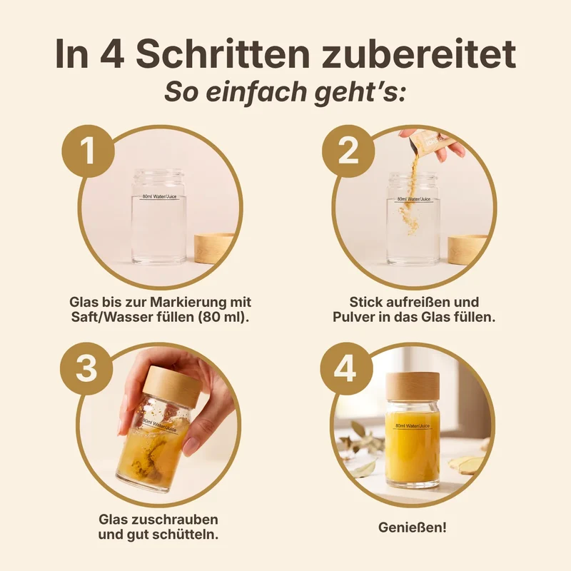 Ingwer Shot Glas