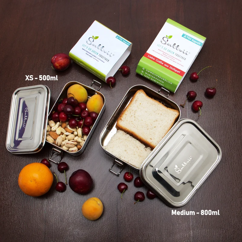 Hardclip Bento box Bundle: 500ml, 800ml und 800ml mit festen Trennwänden!