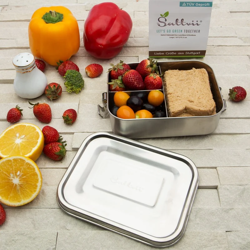 Hardclip Bento box Bundle: 500ml, 800ml und 800ml mit festen Trennwänden!
