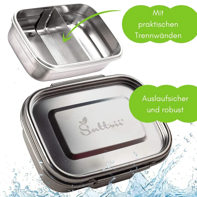 Sotfclip Brotdosen Bundle: 3 x 780ml mit Trennwänden für Kinder