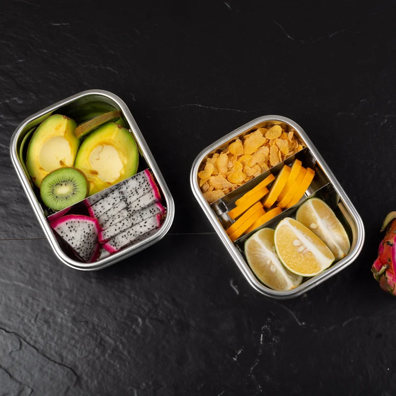 Sotfclip Brotdosen Bundle: 3 x 780ml mit Trennwänden für Kinder