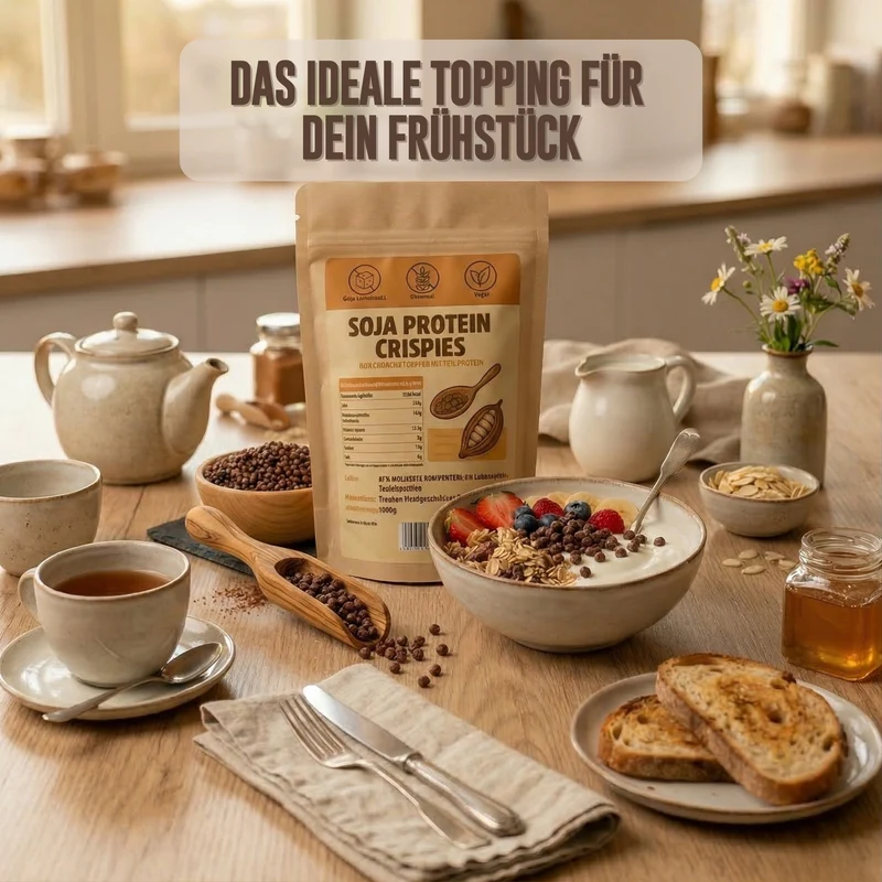 AUSVERKAUFT Soja Protein (77% ) Crispies mit Kakao