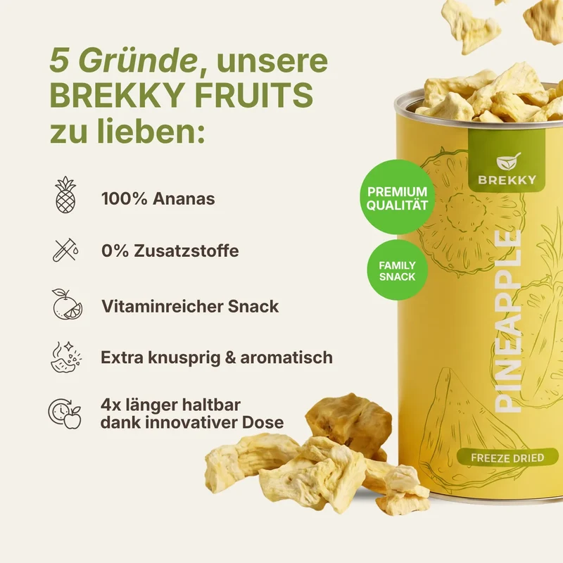 Gefriergetrocknete Ananas