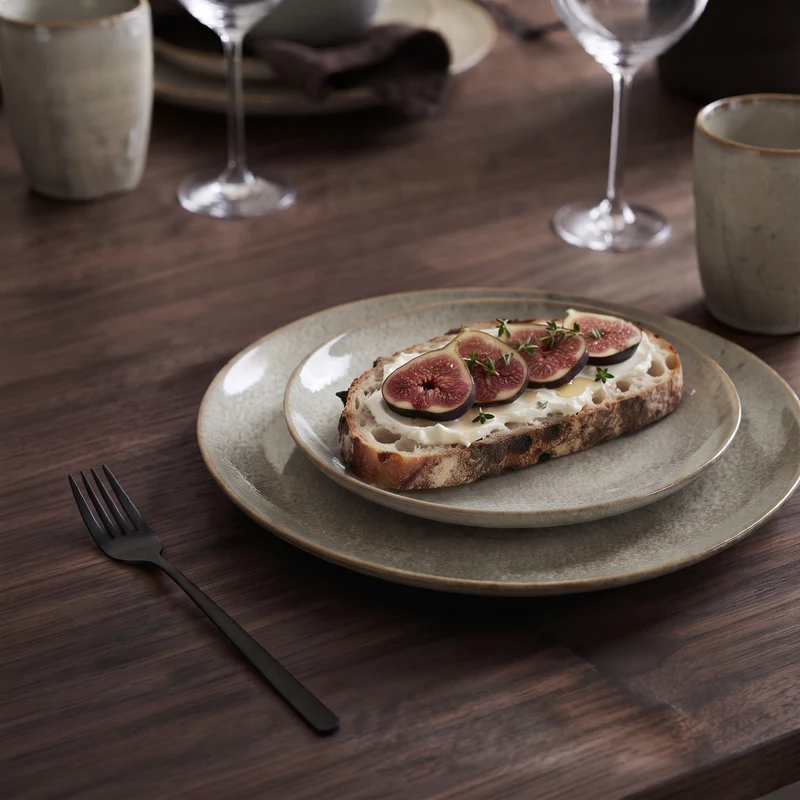 Cookinglife Geschirrset Linen Beige 18-teilig / 6 Personen - 6 Speiseteller, 6 Frühstücksteller und 6 Schalen