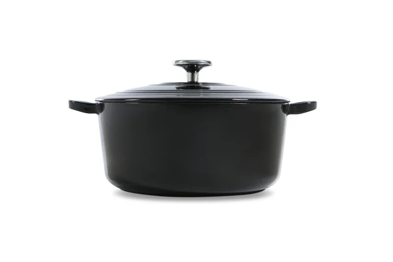 BK Bräter Bourgogne Jet Black Gusseisen ø 28 cm / 6.7 Liter - emaillierte Antihaftbeschichtung