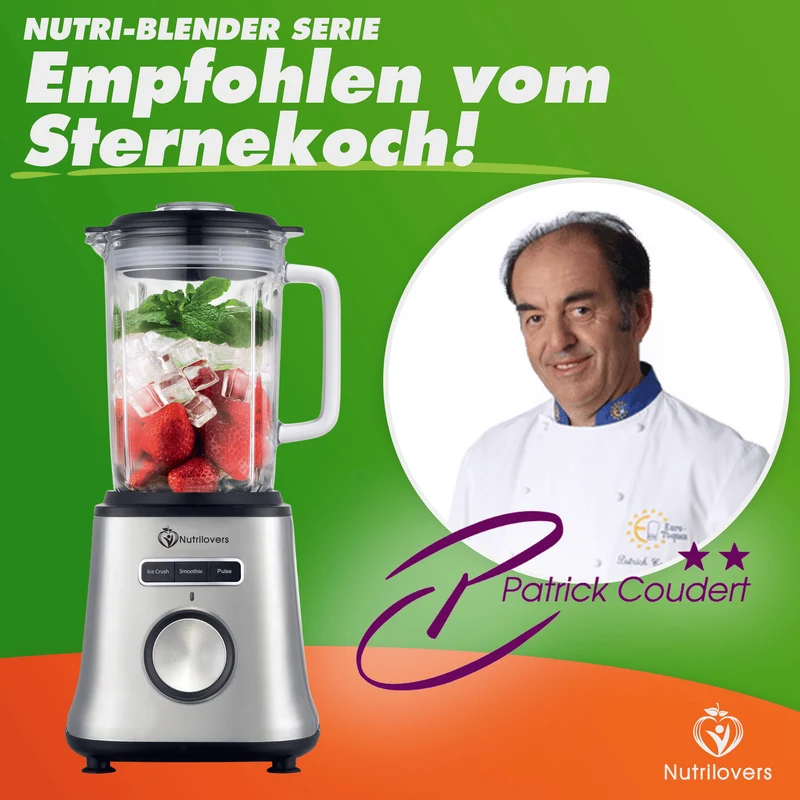 Standmixer Glas NUTRI-BLENDER GLAS+ Hochleistungsmixer mit Glasbehälter 1800W, 1.8L