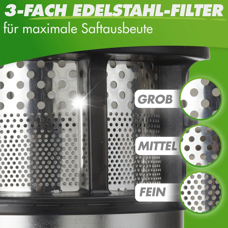 Slow Juicer NUTRI-PRESS MAX+ (B) Ganze Früchte entsaften - 150mm