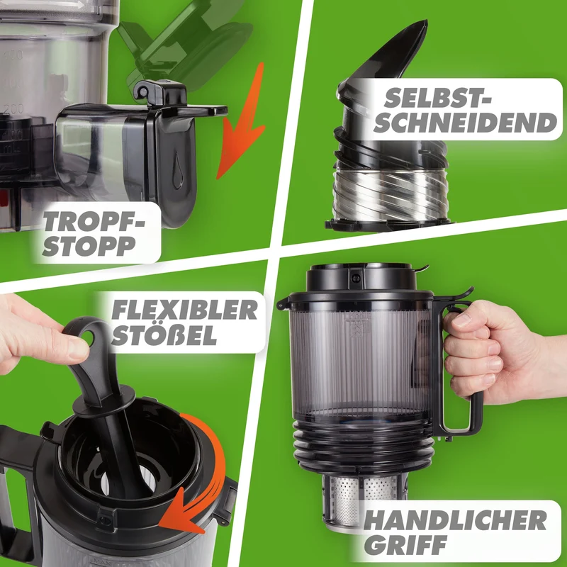 Slow Juicer NUTRI-PRESS MAX+ (B) Ganze Früchte entsaften - 150mm