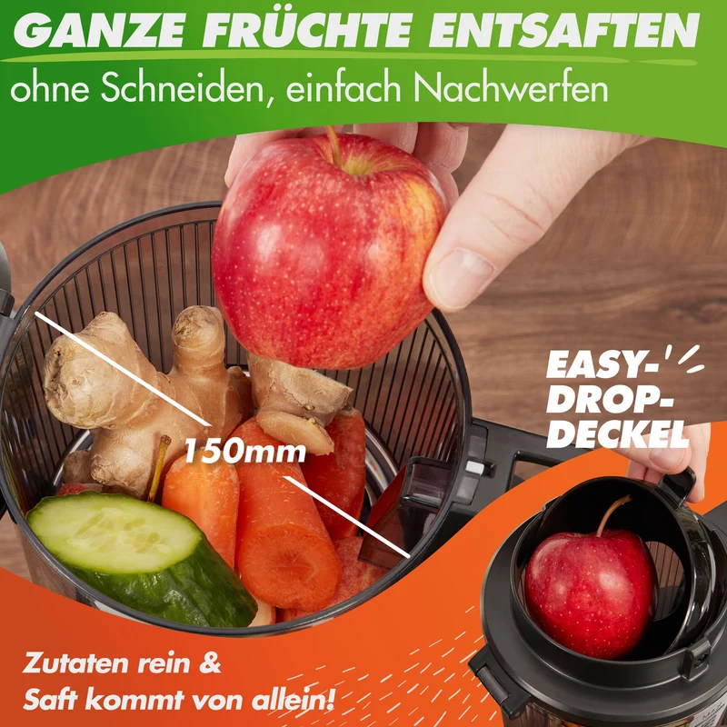 Slow Juicer NUTRI-PRESS MAX+ (B) Ganze Früchte entsaften - 150mm