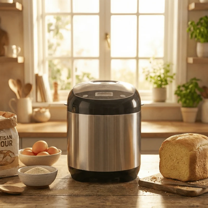 Brotbackautomat NUTRI-BREAD-MAKER Edelstahl, 19 Programme, 3 Brotgrößen