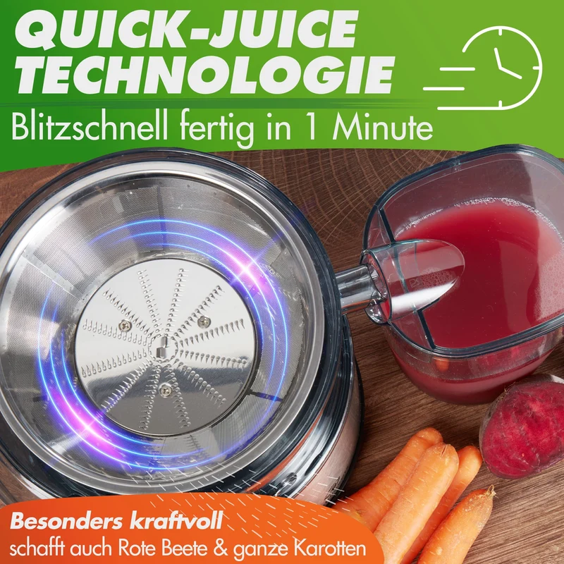 QUICK-JUICER MAX (B) Zentrifugal-Entsafter mit XXL-Einwurf