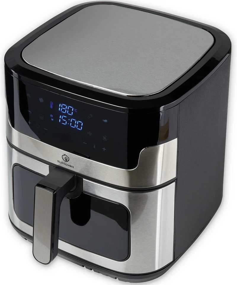 Heißluftfritteuse NUTRI-FRYER Edelstahl, 8L, 2000W, Ober-& Unterhitze