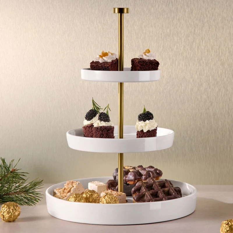 ASA Selection "grande" Etagere 3-stufig weiss gold
