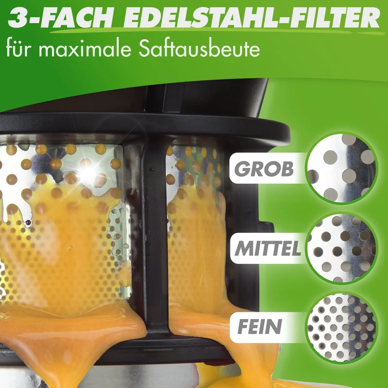 Slow Juicer NUTRI-PRESS MAX Ganze Früchte entsaften - 135mm, BPA-frei