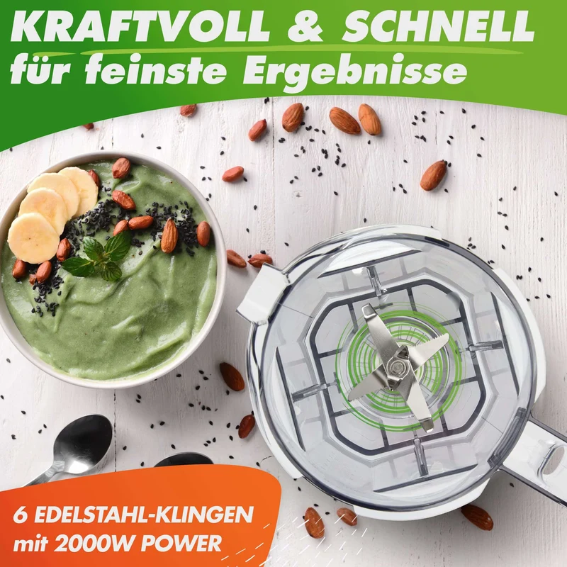 Hochleistungsmixer NUTRI-BLENDER MAX+ 2000W Standmixer, 7 Programme