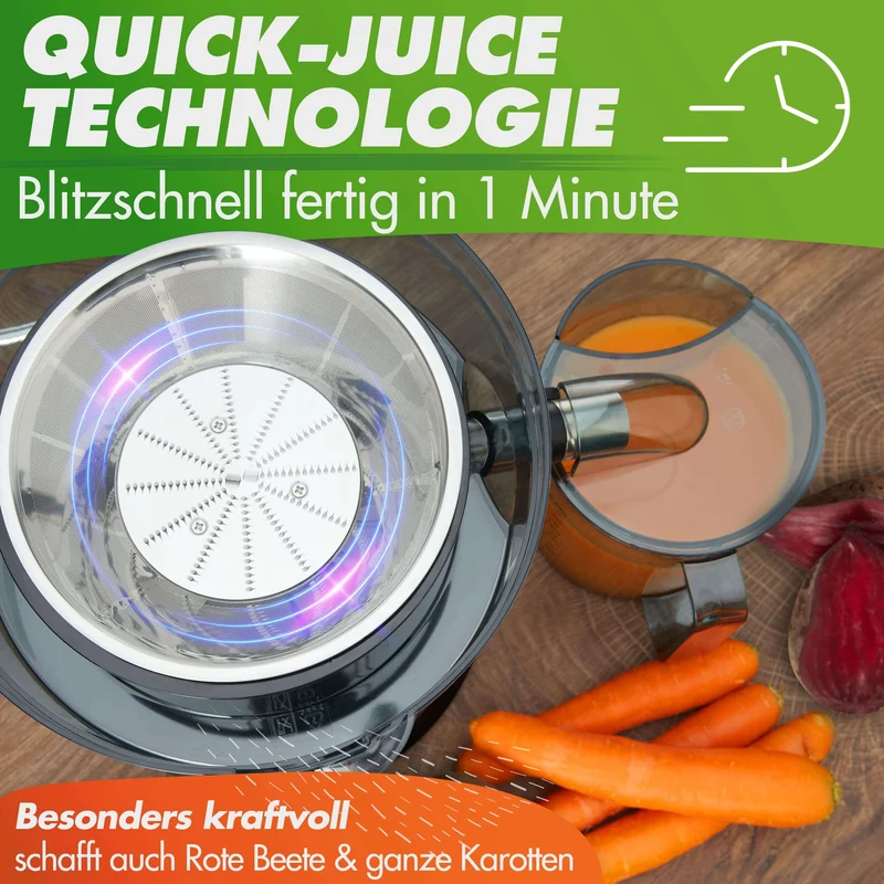 Entsafter QUICK-JUICER Zentrifugal-Entsafter mit XXL-Einfüllöffnung