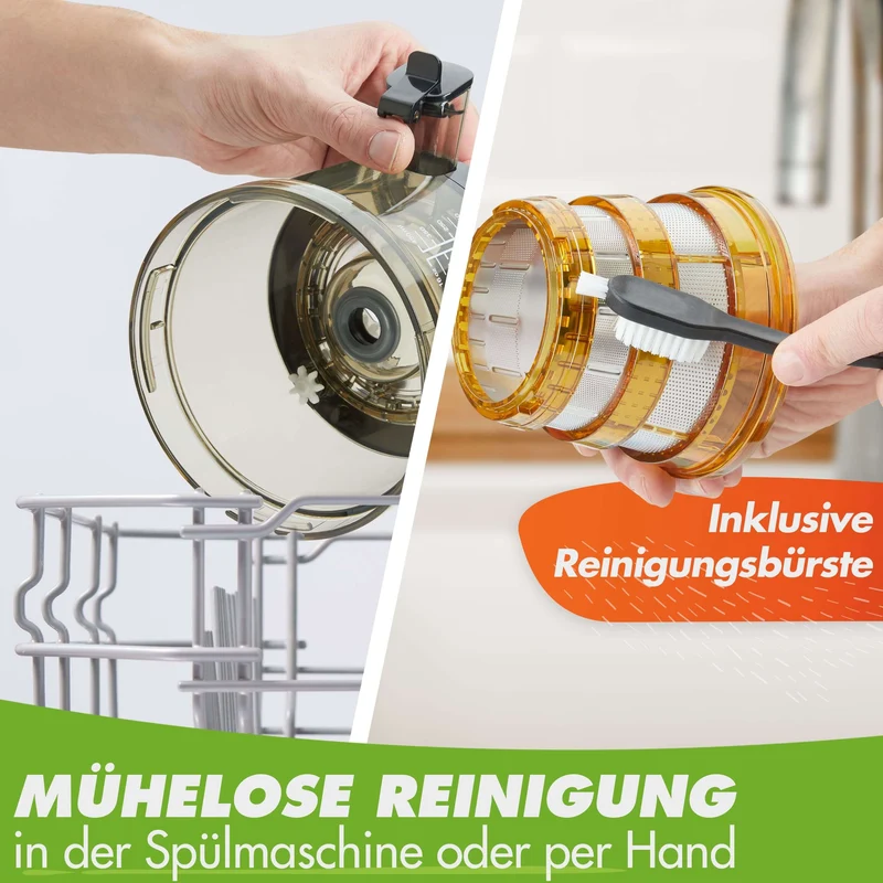 Slow Juicer NUTRI-PRESS NO.1 Premium Entsafter mit 3 Sieben