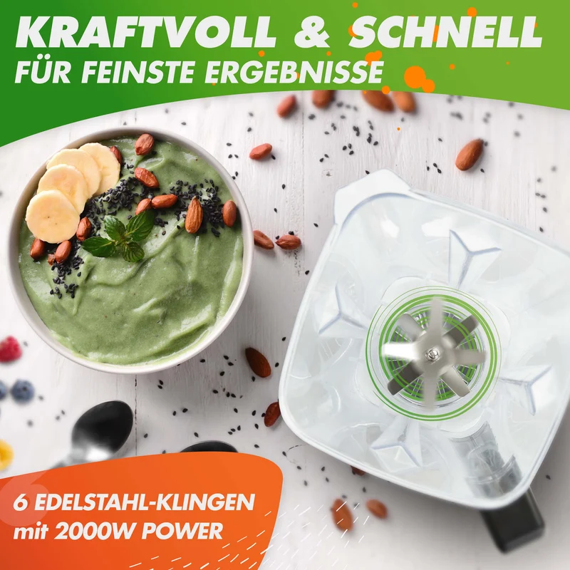 Hochleistungsmixer NUTRI-BLENDER MAX Standmixer [2000W] -100% BPA-frei