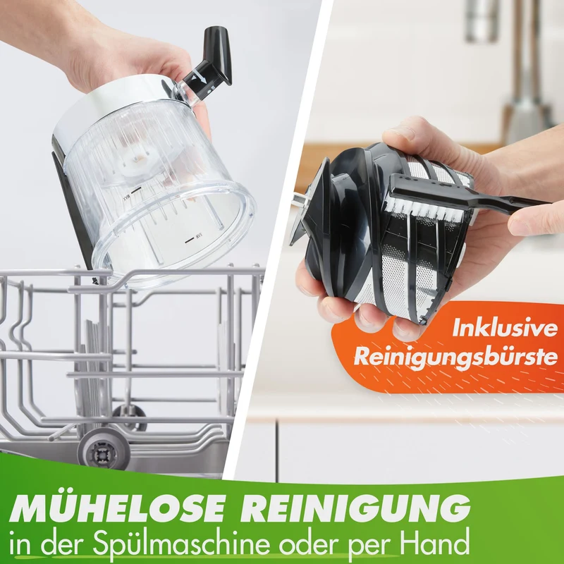 NUTRI-PRESS (B) Black Pepper Slow Juicer für Einsteiger | BPA-Frei