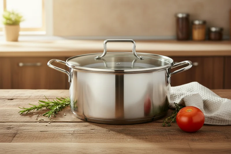 Cookinglife Topfset Essential Steel 6-Teilig - Edelstahl - Kochtopf ø 16, 18, 20 cm & Stielkasserolle ø 16 cm + Bratpfanne Superior ø 24 & 28 cm - geeignet für alle Wärmequellen
