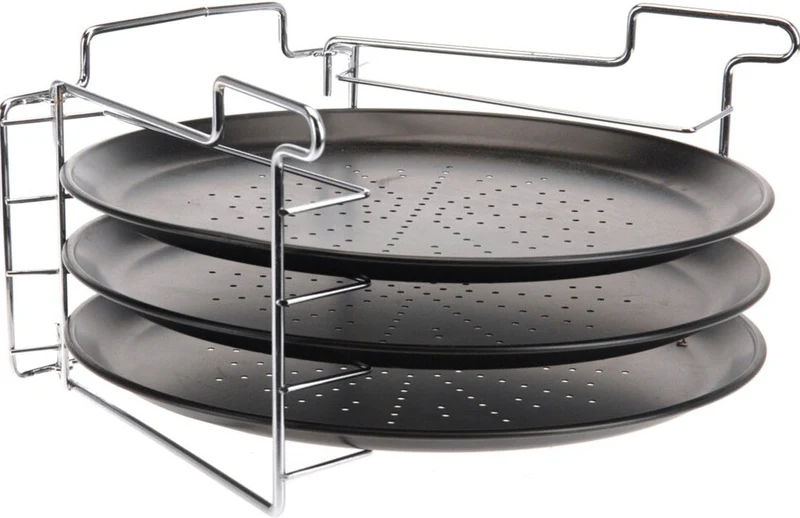 Cookinglife Pizzablech Metall 32 cm Antihaft - Pizza Backblech Set 4-teilig
