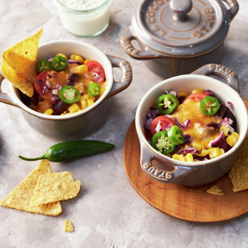 Set de 4 mini cocottes cerámicas Staub