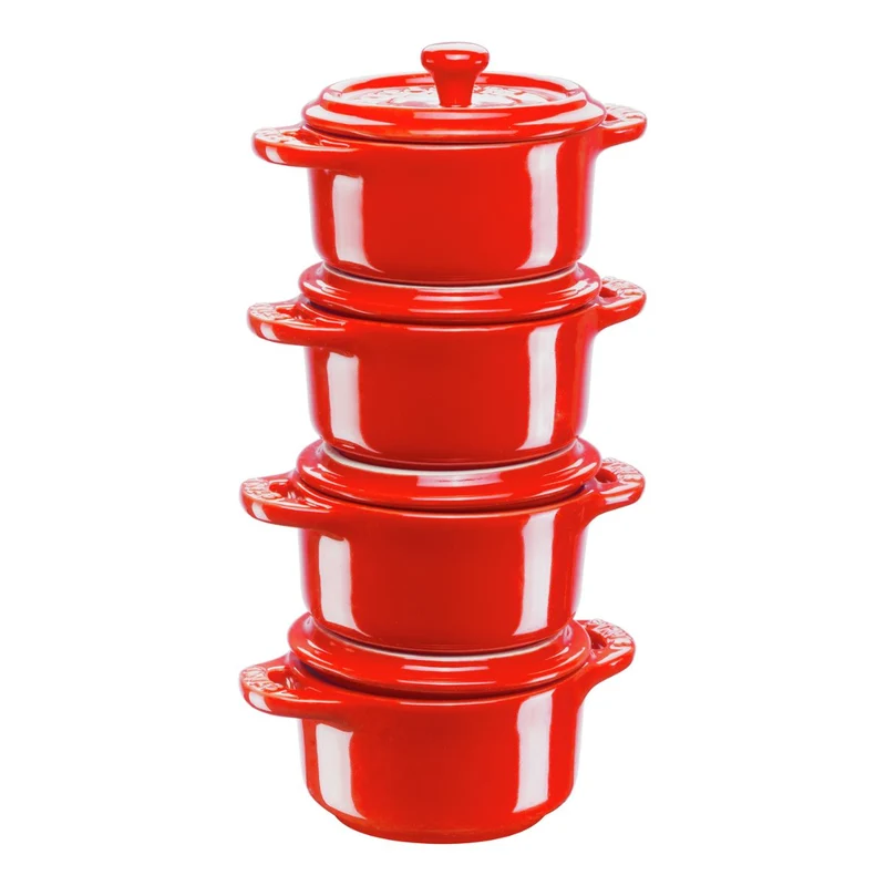 Set de 4 mini cocottes cerámicas Staub