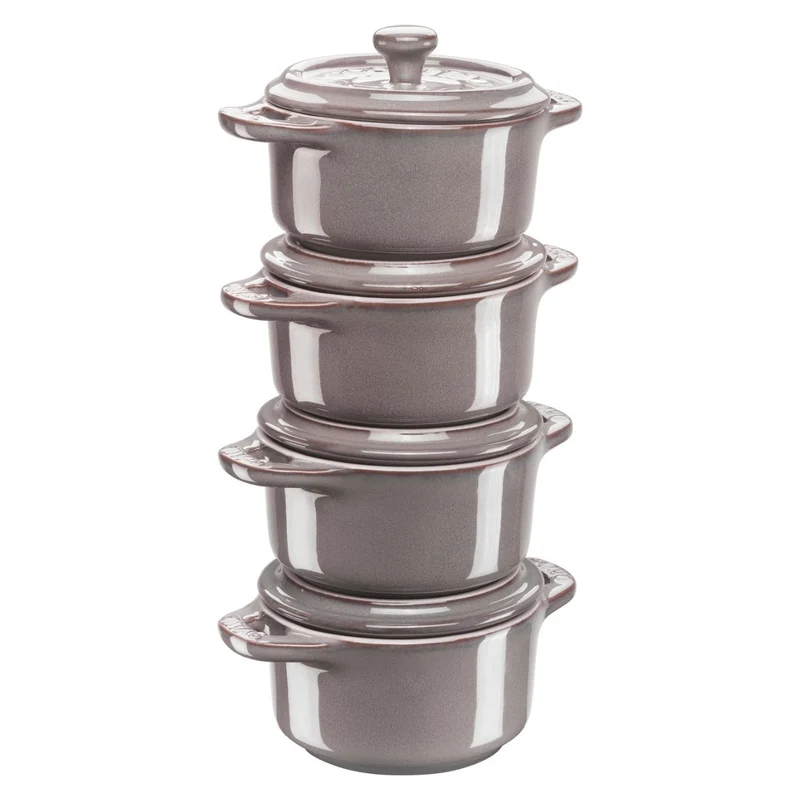 Set de 4 mini cocottes cerámicas Staub
