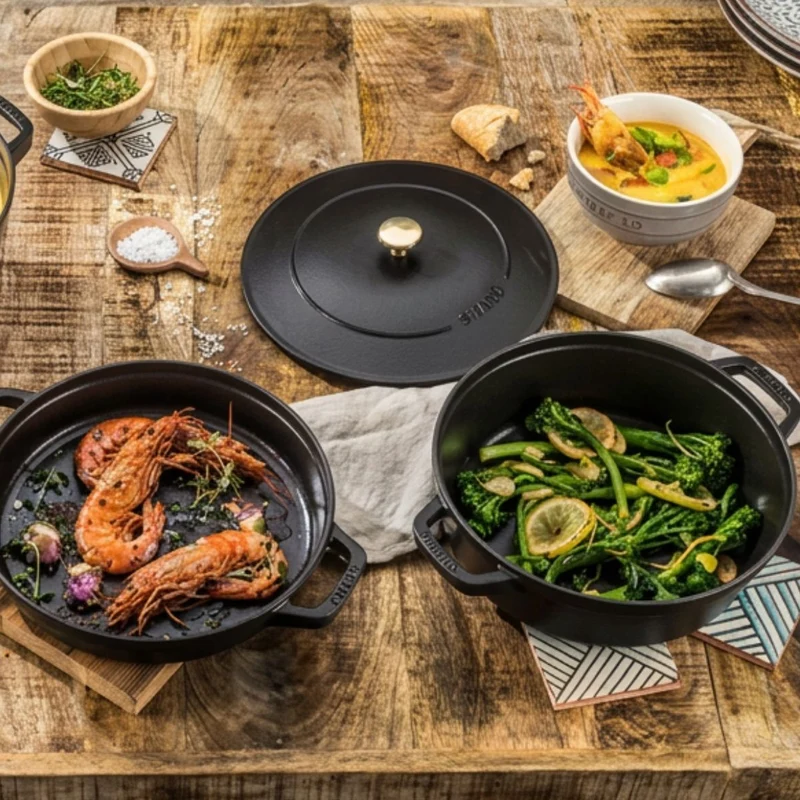 Set de 4 piezas de hierro fundido apilables Staub