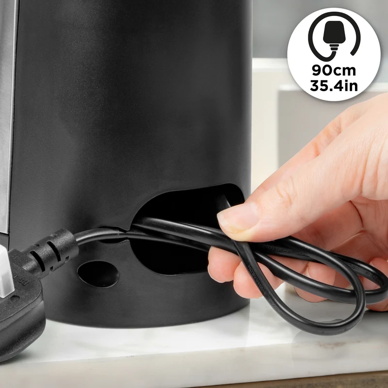 Duronic CO60 Dosenöffner, elektrischer Büchsenöffner für bis zu 600 ml Konservendosen, 3-in-1 automatischer Konservenöffner mit Messerschärfer und Flaschenöffner