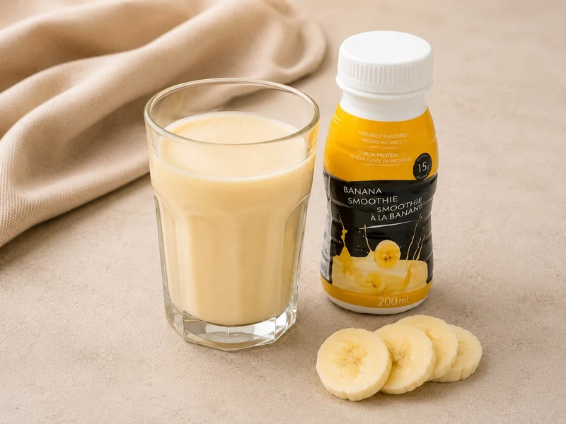 Banaan smoothie drank flesje