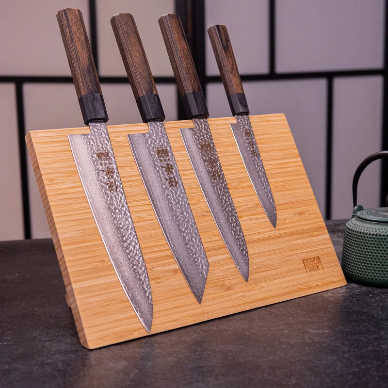 KOTAI magnetische bamboe messenhouder