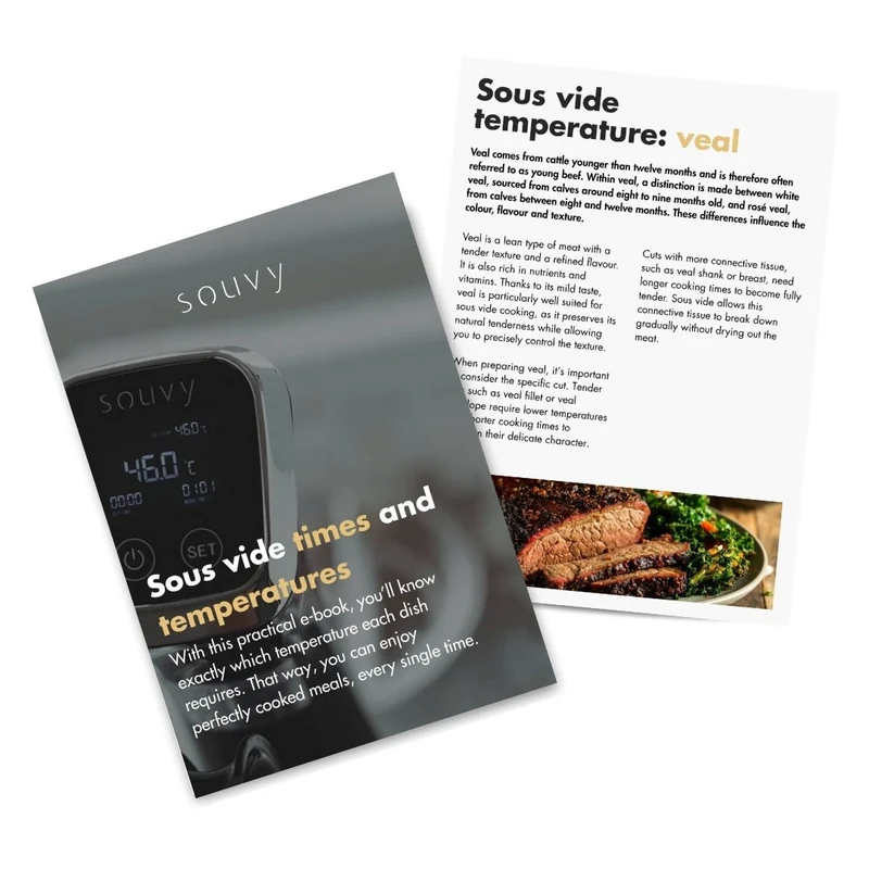 Sous vide times and temperatures