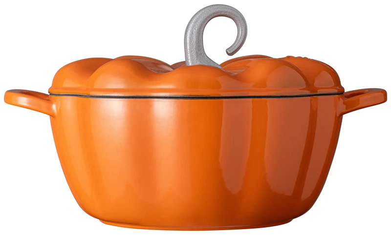 Sola Bräter Kürbis Orange - Gusseisen - ø 24 cm / 2,8 Liter - emaillierte Antihaftbeschichtung