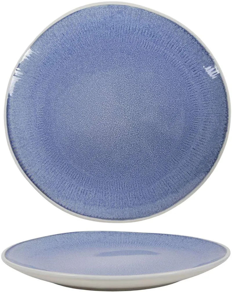 Cookinglife Geschirrset Nola Blau 18-teilig / 6 Personen - 6 Speiseteller, 6 Frühstücksteller und 6 Schalen