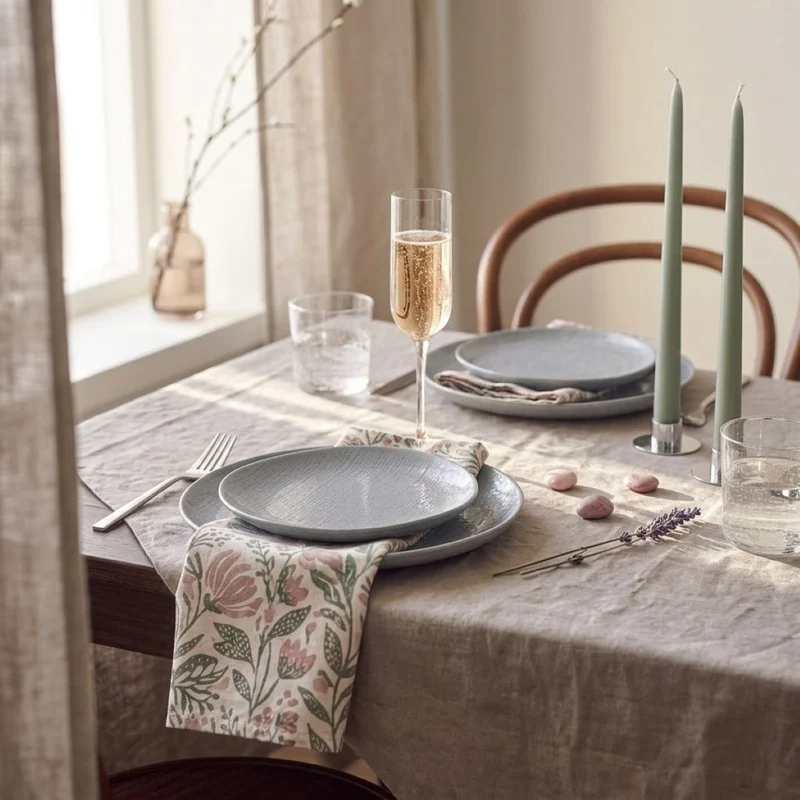 Cookinglife Geschirrset Linen Grey 18-teilig / 6 Personen - 6 Speiseteller, 6 Frühstücksteller und 6 Schalen