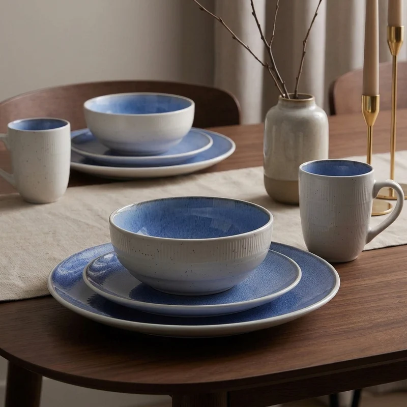 Cookinglife Kaffeetassen Nola Blau 330 ml – 6 Stück