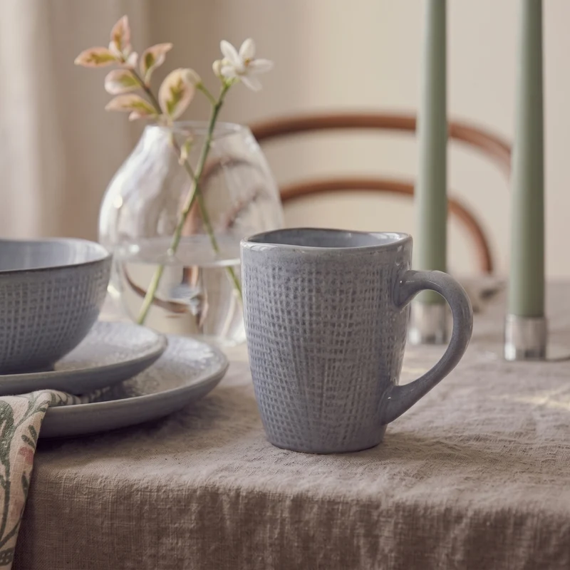 Cookinglife Kaffeetassen Linen Grey 340 ml – 6 Stück