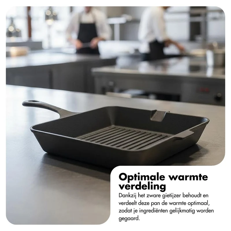 Gietijzeren grillpan