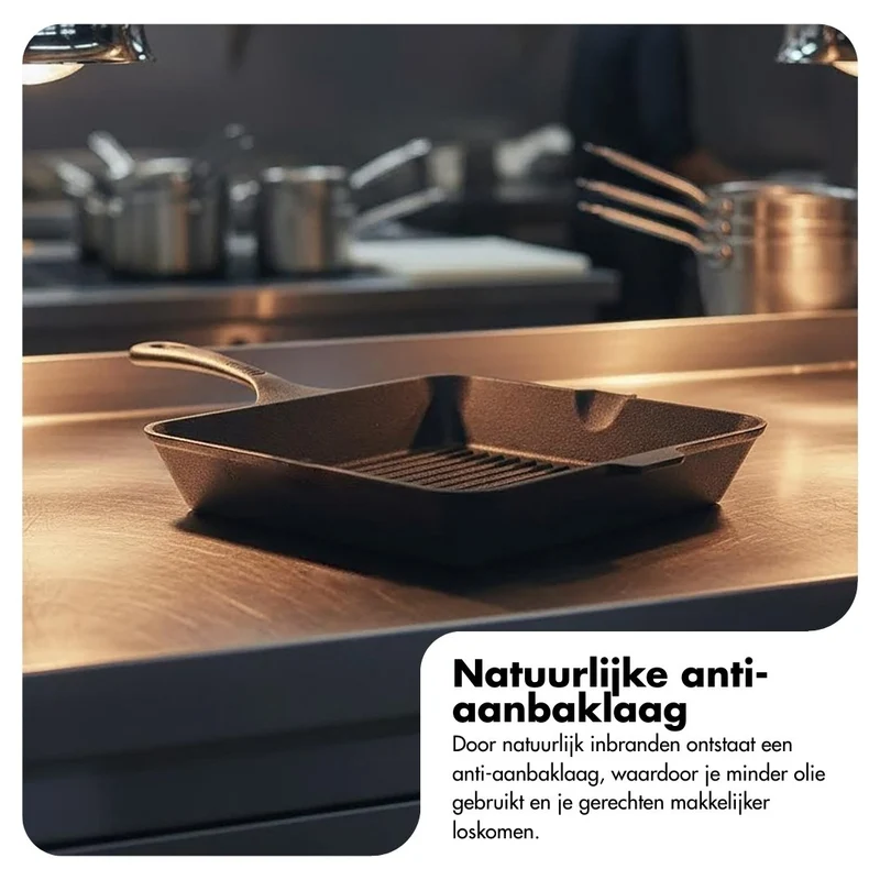 Gietijzeren grillpan