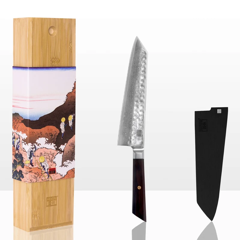 Damascus Staal Kiritsuke mes KOTAI