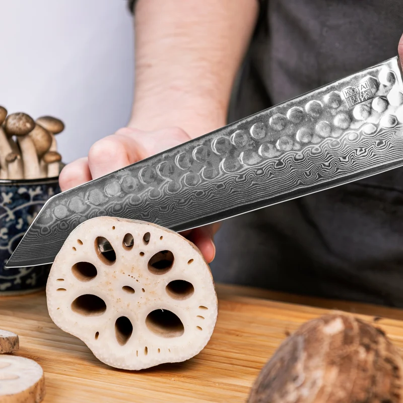 Damascus Staal Kiritsuke mes KOTAI