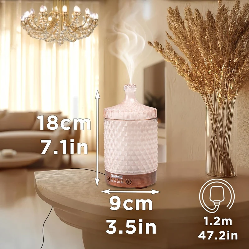 Duronic AD32 Aroma Diffuser, Diffuser mit 100 ml Wassertank, Diffusor für ätherische Öle, Raumduft als Lufterfrischer, Duftsprüher für Duftöl