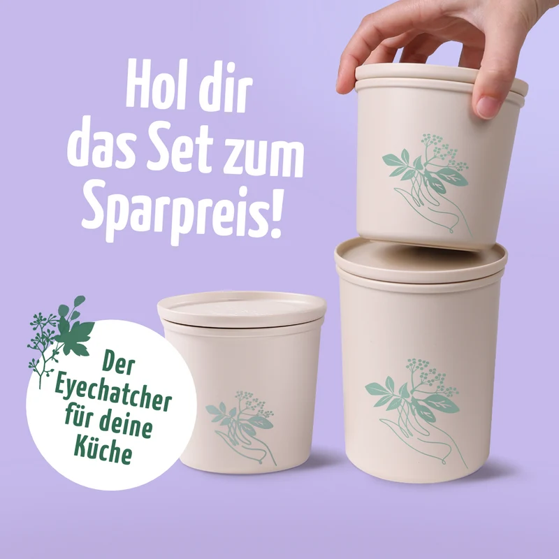 Goldene Milch Mischung 3er Bio Set + Frischhaltedosen