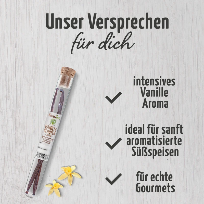 Mond Milch Mischung 6er Set mit Vanilleschoten