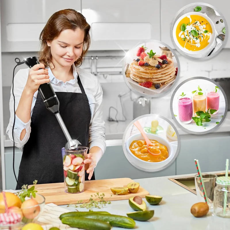 Duronic HB35B Stabmixer elektrischer, Pürierstab 350W, Edelstahl Rührstab, Handrührgerät, Ergonomischer Hand blender, Mixstab, Handmixer, Mixstab für Babynahrung, Suppe, Smoothies, Püree, Sauce