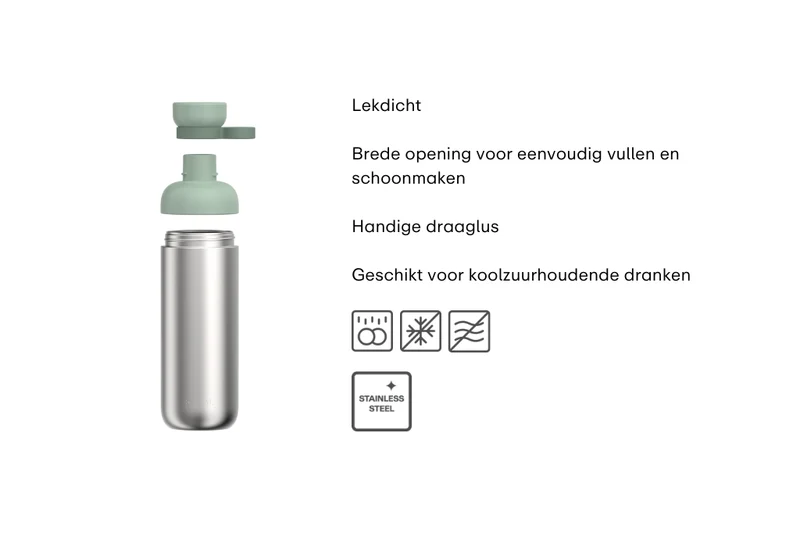 Mepal Trinkflasche Vita Nordic Sage - Edelstahl - 700 ml