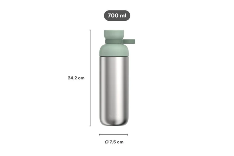 Mepal Trinkflasche Vita Nordic Sage - Edelstahl - 700 ml