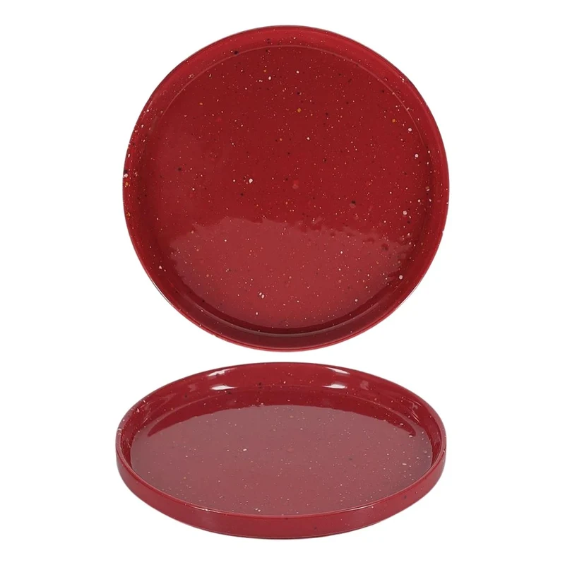 ONA Geschirrset Fika Burgundy 12-teilig / 4 Personen - 4 Speiseteller, 4 Frühstücksteller und 4 Schalen